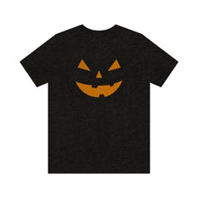 Load image into Gallery viewer, Halloween Pumpkin Face Unisex Jersey Short Sleeve Tee