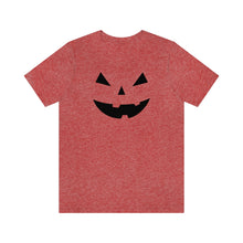 Load image into Gallery viewer, Halloween Pumpkin Face Unisex Jersey Short Sleeve Tee