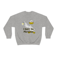 Load image into Gallery viewer, I Don’t Do Mornings Unisex Heavy Blend™ Crewneck Sweatshirt