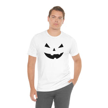 Load image into Gallery viewer, Halloween Pumpkin Face Unisex Jersey Short Sleeve Tee