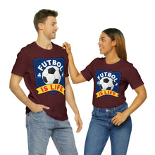 Load image into Gallery viewer, Futbol Is Life Unisex Jersey Crew Neck T-shirt