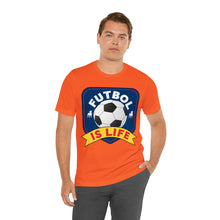 Load image into Gallery viewer, Futbol Is Life Unisex Jersey Crew Neck T-shirt