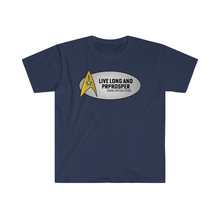 Load image into Gallery viewer, Captains Catchphrases Live Long and Prosper Unisex Softstyle T-Shirt