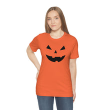 Load image into Gallery viewer, Halloween Pumpkin Face Unisex Jersey Short Sleeve Tee