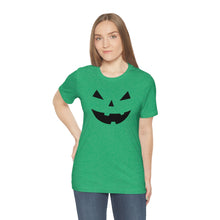 Load image into Gallery viewer, Halloween Pumpkin Face Unisex Jersey Short Sleeve Tee