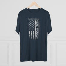 Load image into Gallery viewer, Transformational Health Coach Flag Unisex Tri-Blend Crew Tee