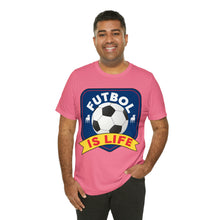 Load image into Gallery viewer, Futbol Is Life Unisex Jersey Crew Neck T-shirt