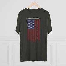 Load image into Gallery viewer, Transformational Health Coach Flag Unisex Tri-Blend Crew Tee