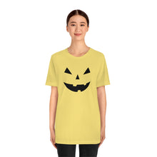 Load image into Gallery viewer, Halloween Pumpkin Face Unisex Jersey Short Sleeve Tee