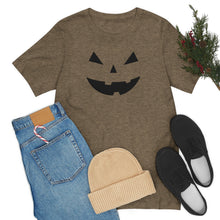 Load image into Gallery viewer, Halloween Pumpkin Face Unisex Jersey Short Sleeve Tee