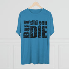 Load image into Gallery viewer, But Did You Die Unisex Tri-Blend Crew Tee