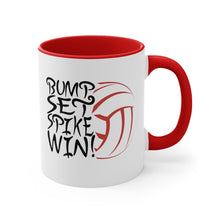 Load image into Gallery viewer, Bump Set Spike Win Accent Coffee Mug, 11oz
