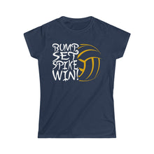 Load image into Gallery viewer, Volleyball Bump Set Spike Win Women's Softstyle Tee