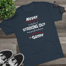 Load image into Gallery viewer, Striking Out Men's Tri-Blend Crew Tee