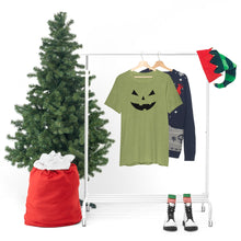 Load image into Gallery viewer, Halloween Pumpkin Face Unisex Jersey Short Sleeve Tee