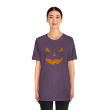 Load image into Gallery viewer, Halloween Pumpkin Face Unisex Jersey Short Sleeve Tee