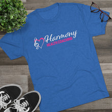 Load image into Gallery viewer, Harmony Health Coaching Unisex Tri-Blend Crew Tee