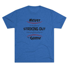 Load image into Gallery viewer, Striking Out Men's Tri-Blend Crew Tee
