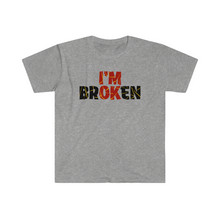 Load image into Gallery viewer, I’m Broken Kentsugi Style Motivation Unisex Softstyle T-Shirt