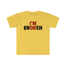 Load image into Gallery viewer, I’m Broken Kentsugi Style Motivation Unisex Softstyle T-Shirt