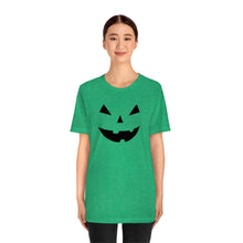 Load image into Gallery viewer, Halloween Pumpkin Face Unisex Jersey Short Sleeve Tee