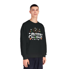 Load image into Gallery viewer, Merry Christmas Antlers Candy Canes Snowflake Unisex NuBlend® Crewneck Sweatshirt
