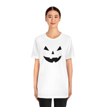 Load image into Gallery viewer, Halloween Pumpkin Face Unisex Jersey Short Sleeve Tee