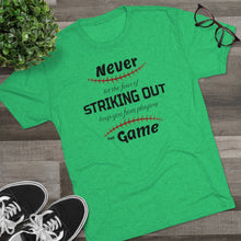 Load image into Gallery viewer, Striking Out Men's Tri-Blend Crew Tee