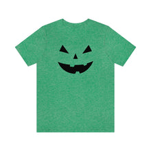 Load image into Gallery viewer, Halloween Pumpkin Face Unisex Jersey Short Sleeve Tee