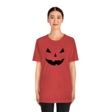 Load image into Gallery viewer, Halloween Pumpkin Face Unisex Jersey Short Sleeve Tee