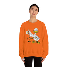 Load image into Gallery viewer, I Don’t Do Mornings Unisex Heavy Blend™ Crewneck Sweatshirt