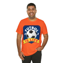 Load image into Gallery viewer, Futbol Is Life Unisex Jersey Crew Neck T-shirt