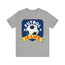 Load image into Gallery viewer, Futbol Is Life Unisex Jersey Crew Neck T-shirt