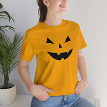 Load image into Gallery viewer, Halloween Pumpkin Face Unisex Jersey Short Sleeve Tee