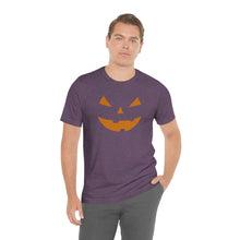 Load image into Gallery viewer, Halloween Pumpkin Face Unisex Jersey Short Sleeve Tee