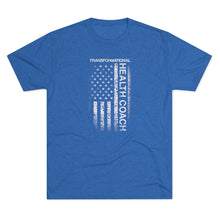 Load image into Gallery viewer, Transformational Health Coach Flag Unisex Tri-Blend Crew Tee