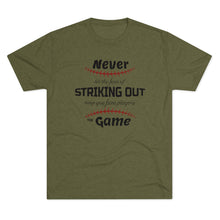 Load image into Gallery viewer, Striking Out Men's Tri-Blend Crew Tee