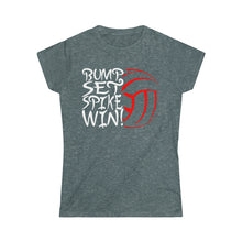 Load image into Gallery viewer, Volleyball Bump Set Spike Win Women's Softstyle Tee