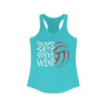 Load image into Gallery viewer, Volleyball Bump Set Spike Win Women's Ideal Racerback Tank