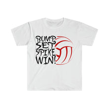 Load image into Gallery viewer, Bump Set Spike Win Volleyball Unisex Softstyle T-Shirt