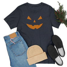 Load image into Gallery viewer, Halloween Pumpkin Face Unisex Jersey Short Sleeve Tee