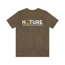 Load image into Gallery viewer, Nature Cheaper Than Therapy Motivational Soft Unisex Jersey Short Sleeve Tee