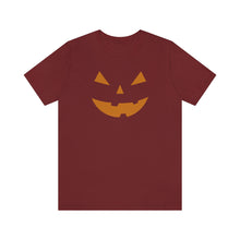 Load image into Gallery viewer, Halloween Pumpkin Face Unisex Jersey Short Sleeve Tee