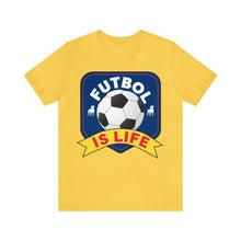 Load image into Gallery viewer, Futbol Is Life Unisex Jersey Crew Neck T-shirt