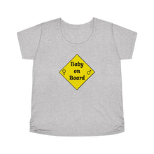 Load image into Gallery viewer, Baby on Board Street Sign Male Female Women's Maternity Tee