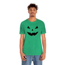 Load image into Gallery viewer, Halloween Pumpkin Face Unisex Jersey Short Sleeve Tee