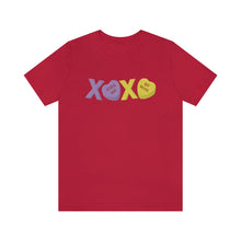 Load image into Gallery viewer, XOXO Kiss Me Be Mine Sweetheart Candy Valentines Day Unisex Jersey Short Sleeve Tee