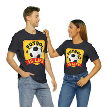 Load image into Gallery viewer, Futbol Is Life Unisex Jersey Crew Neck T-shirt