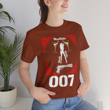 Load image into Gallery viewer, James Bond Martinis Girls and Guns 007 Soft Unisex Jersey Short Sleeve Tee