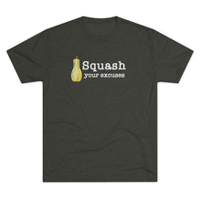 Load image into Gallery viewer, Squash your Excuses Men's Tri-Blend Crew Tee